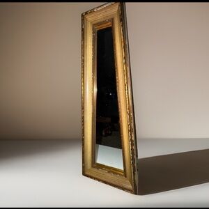 Vintage Tapered Wall Mirror • Gold Ornate Frame • Cape Craftsmen